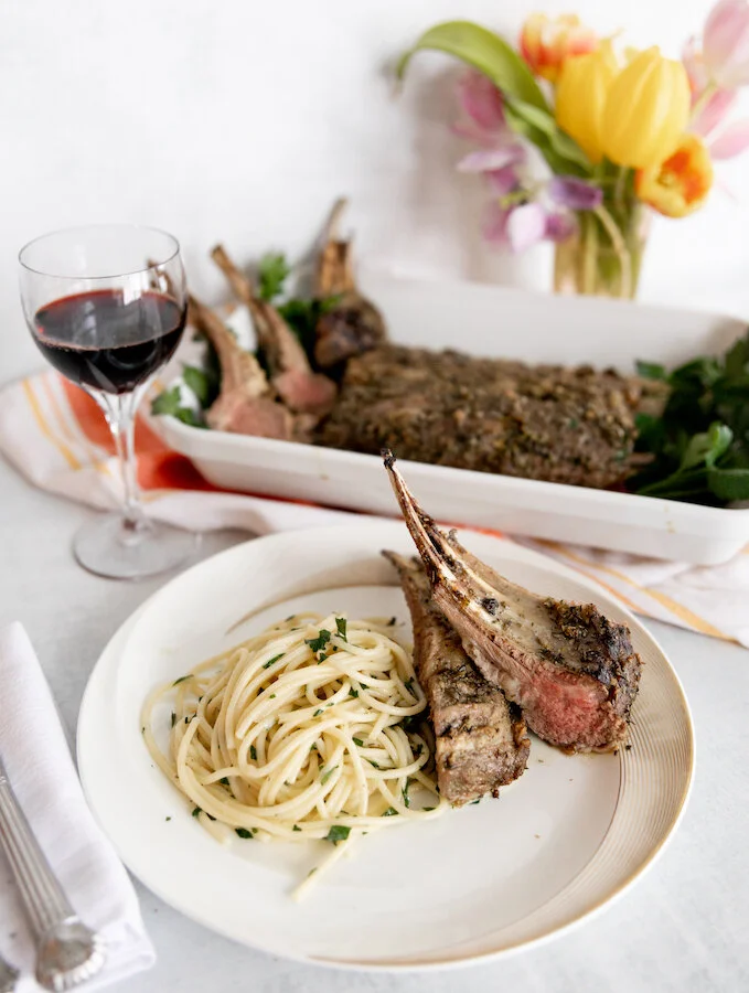 oven roasted rack of lamb