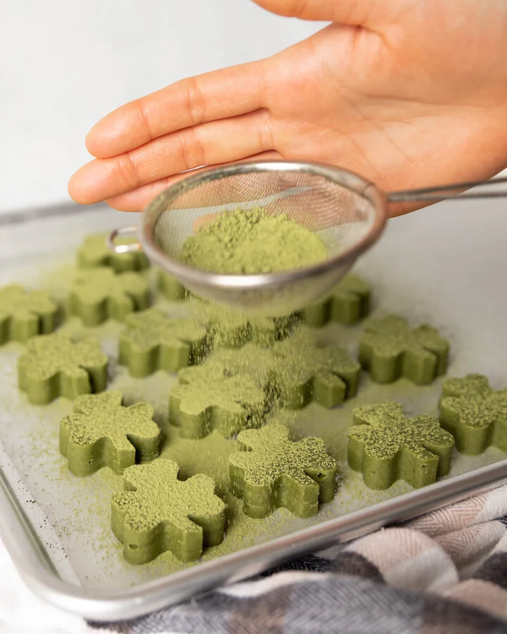 Matcha dessert Fudge - a st patrick's day recipe
