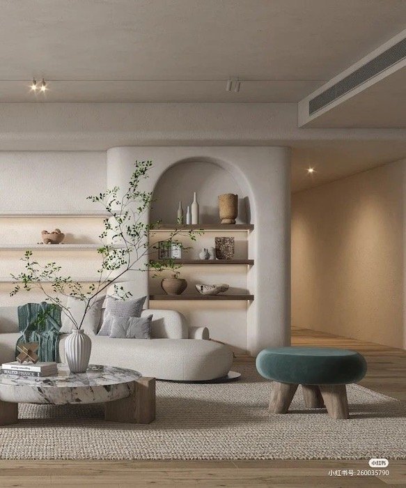 Interior design trends 2022 - arch desing bookcase.JPG