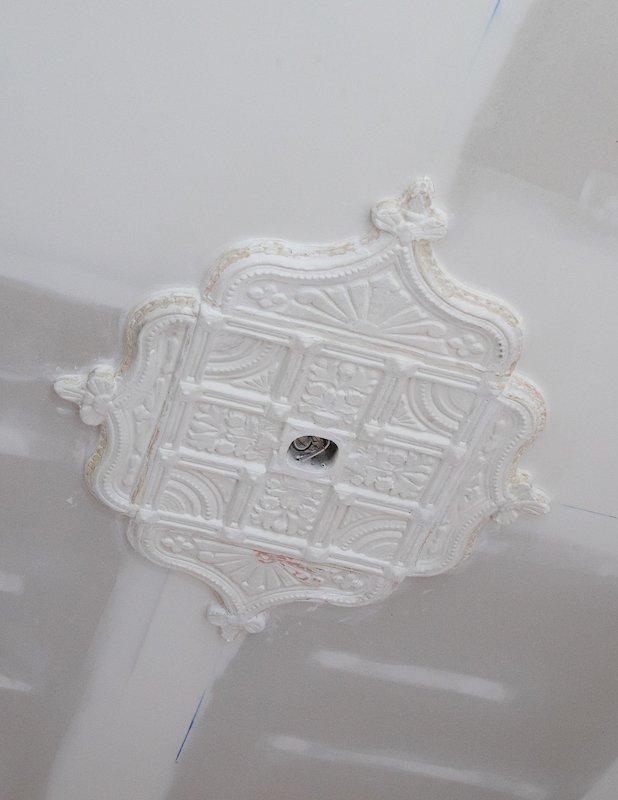 Home renovations in Toronto - A Toronto Victorian Home - original plaster ceiling medallion install-4.jpg