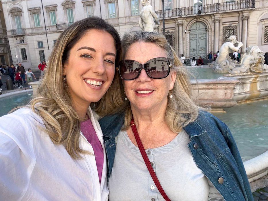 Rome attractions - Mom and I at Piazza Navona.jpg