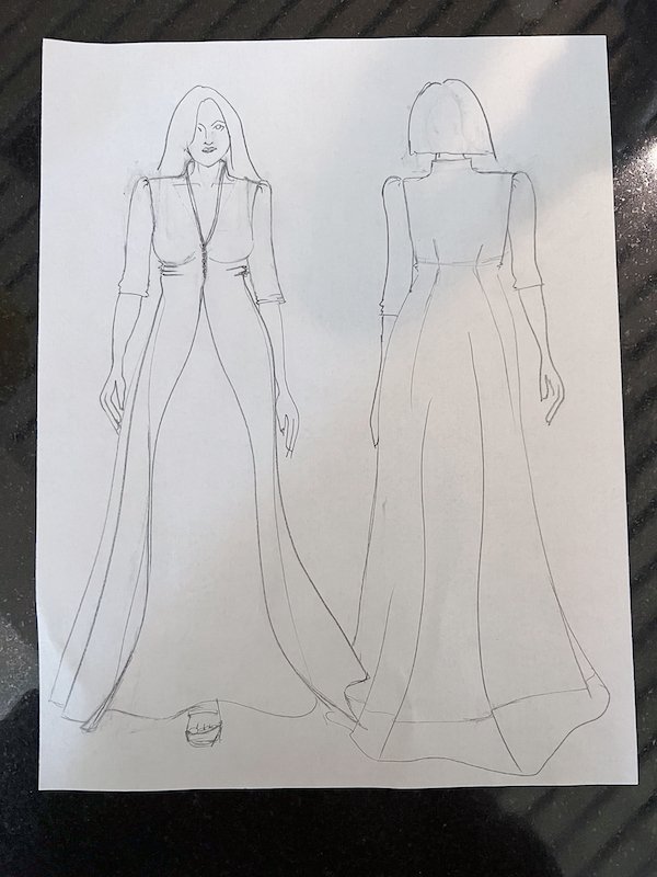 Mother Of The Bride Dress Sketch