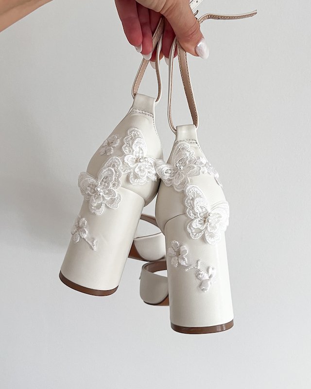 bridal accessories - bridal platform shoes in white with chunky heel.jpg