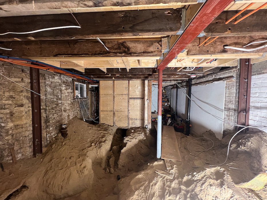 Toronto home renovations - underpinning the basement - before.jpg