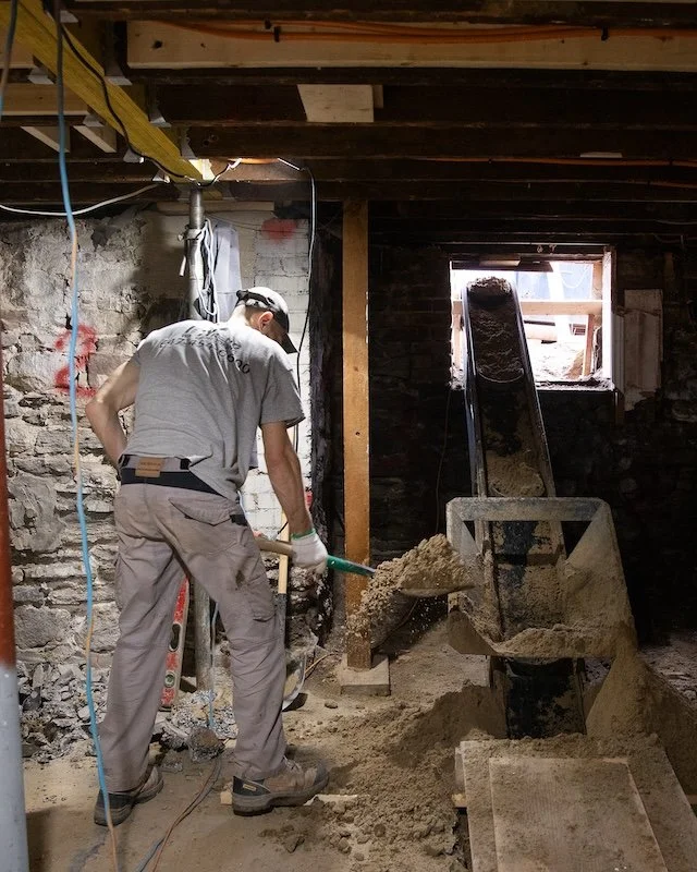 Spaced-out sections are dug up