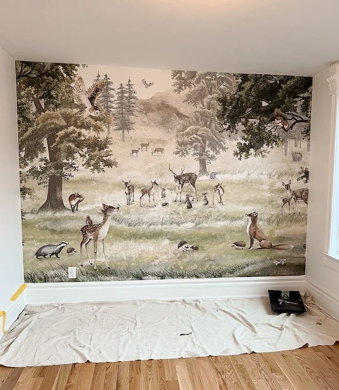 Toronto Home Renovation - Victorian house - nursery room wallpaper - woodland animals nursery wallpaper - mom bloggers toronto-3.jpg