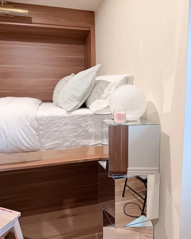 how to style a murphy bed - modern basement office design.jpg