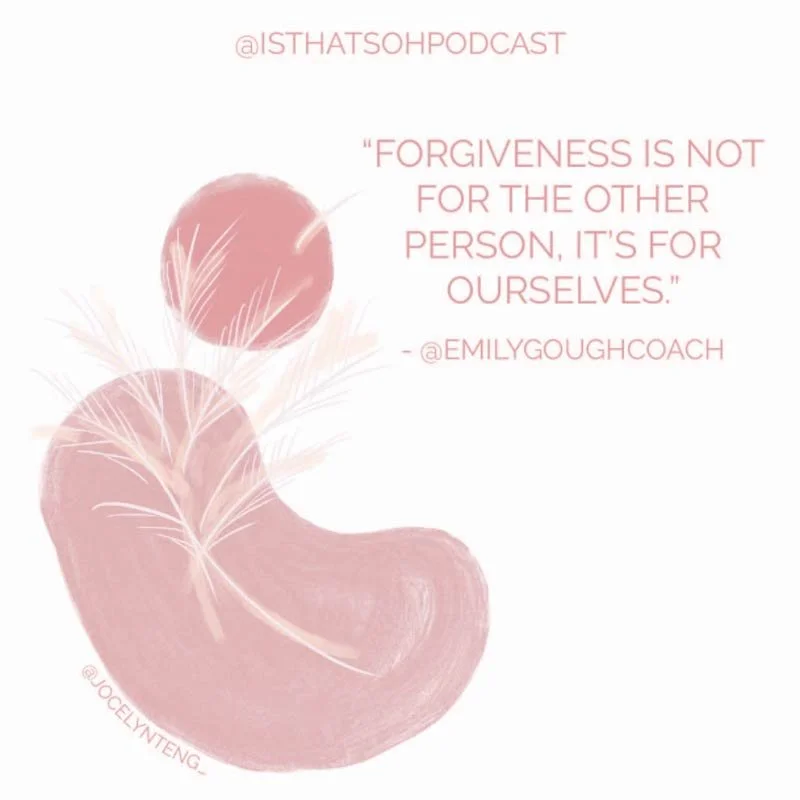 forgiveness quote - forgiveness is not for the other person, it's for ourselves