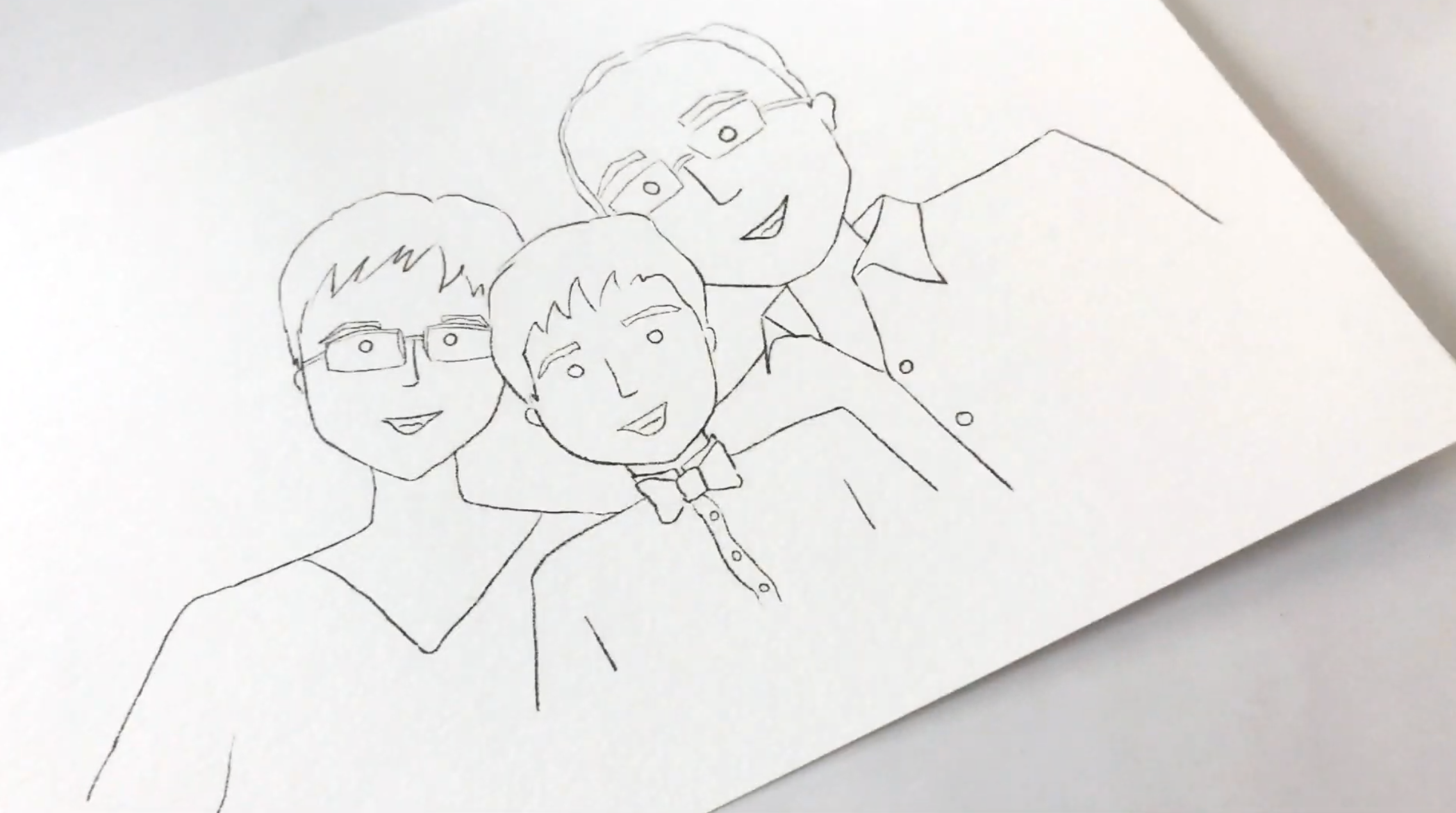 Pencil sketch using Procreate of a custom portrait created from a photo reference as part of the Happy B Portraits art project.