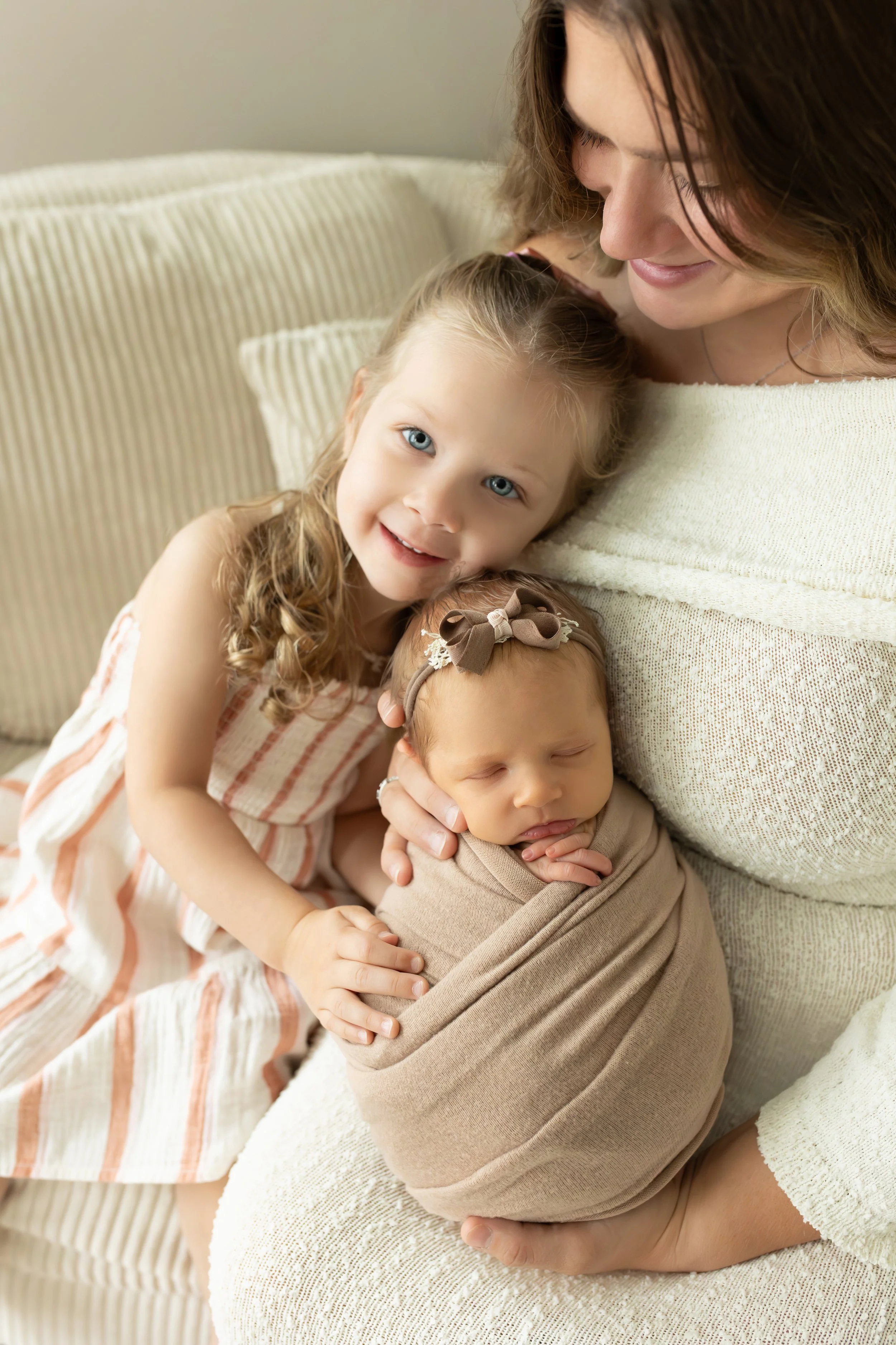 Big Sister Newborn Portrait