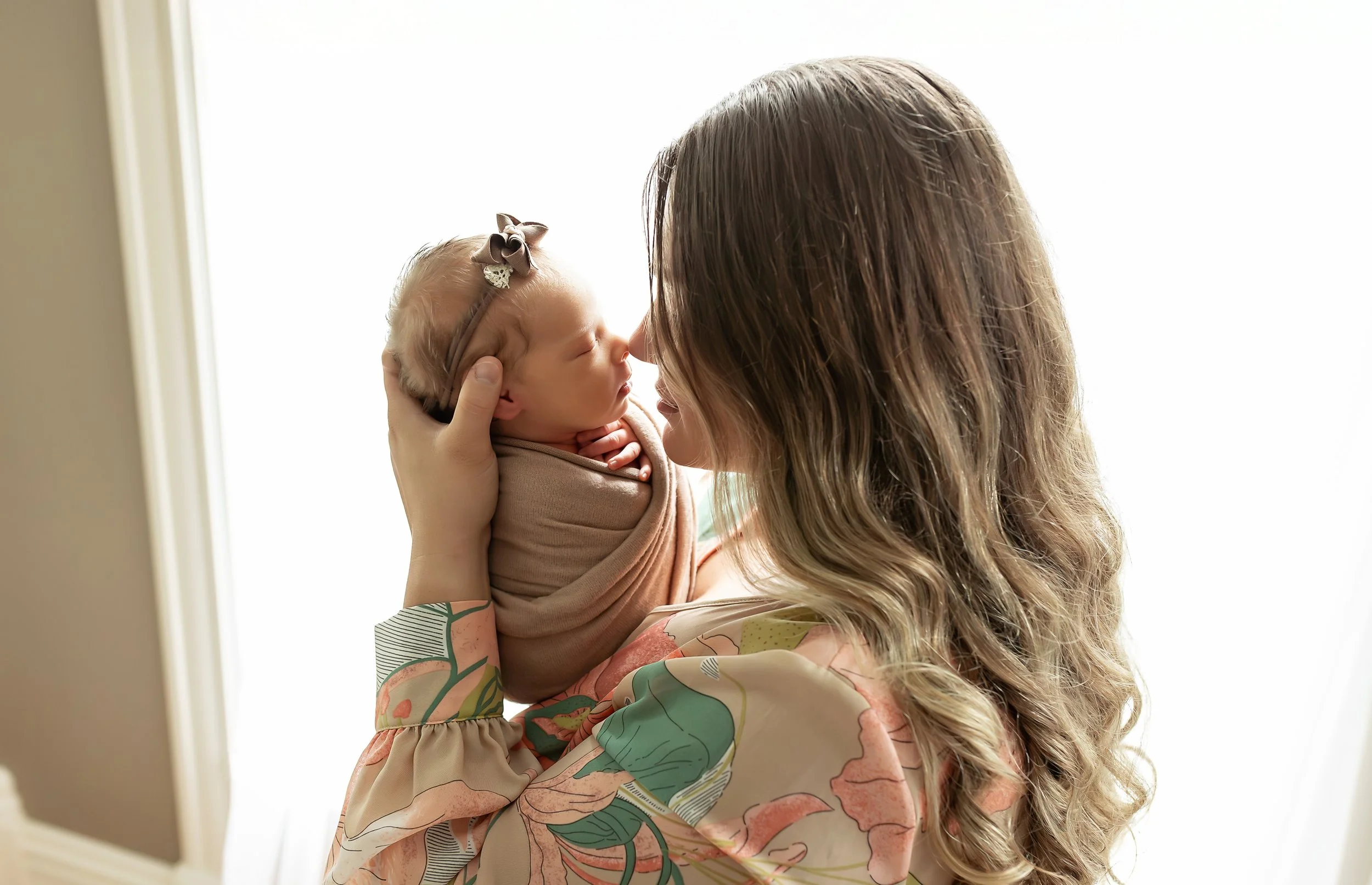 Mother and Newborn Baby Girl