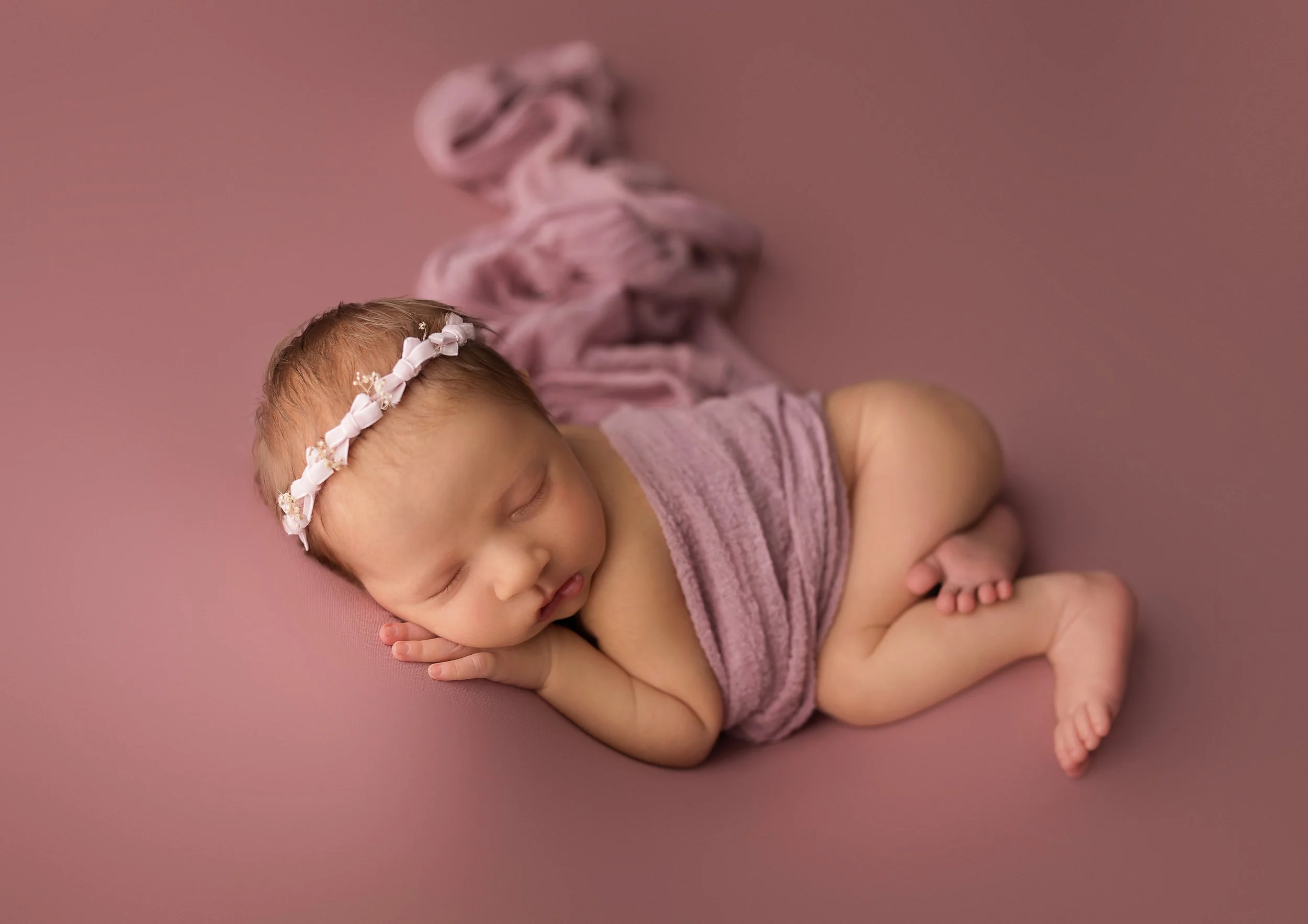 Sleeping Newborn Baby Girl