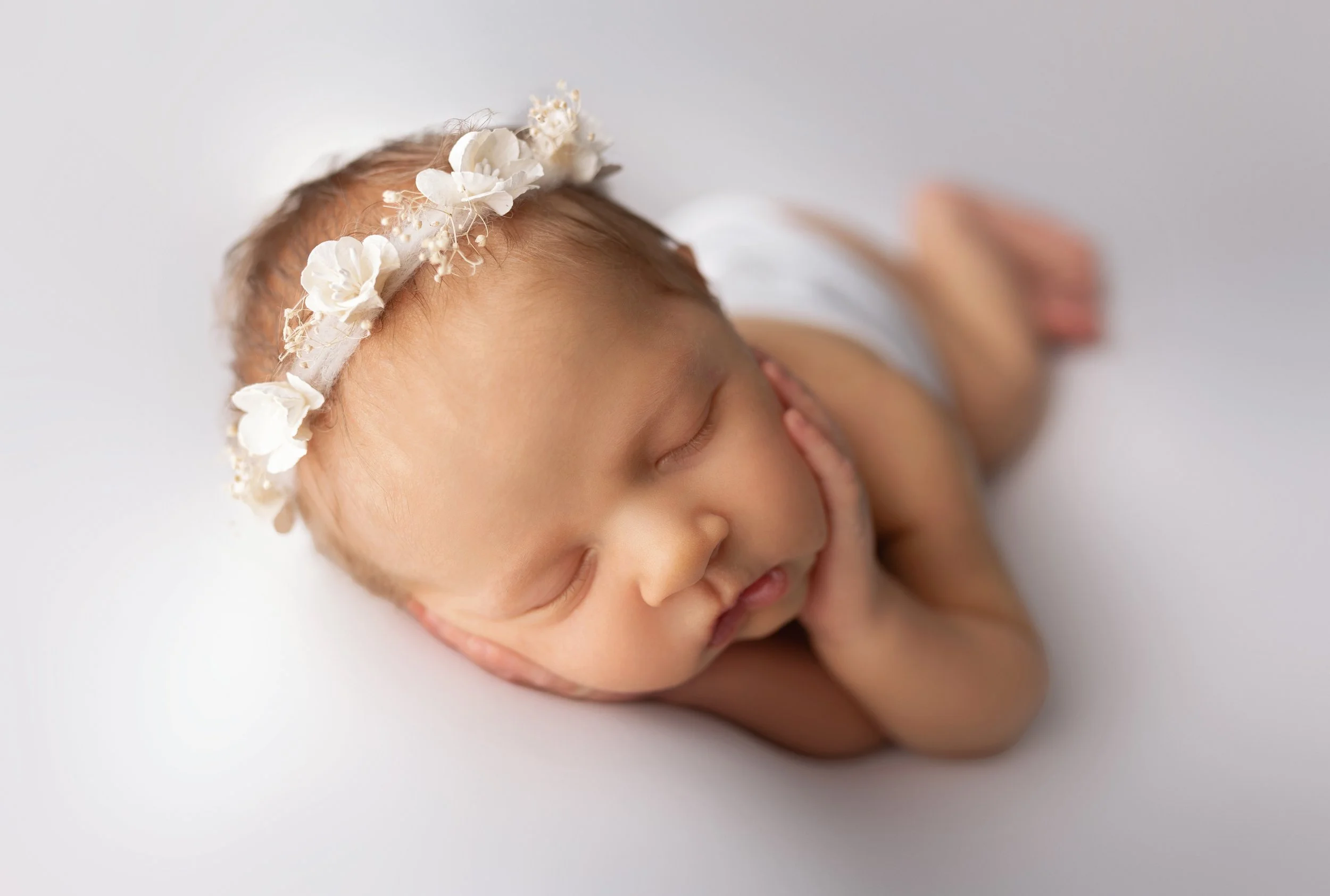 Sleeping Newborn Baby Girl