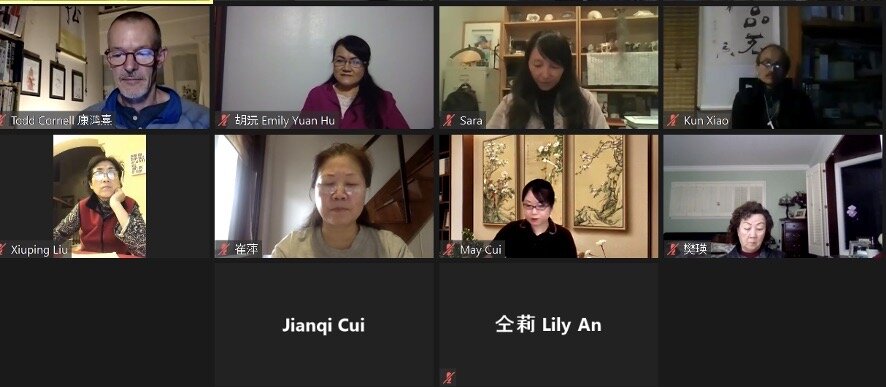 照片左上三苏飒，左中一刘秀平、左下仝莉