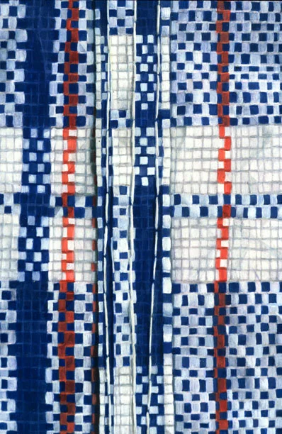 Seeing Red, Mostly Blue, detail of blue panel