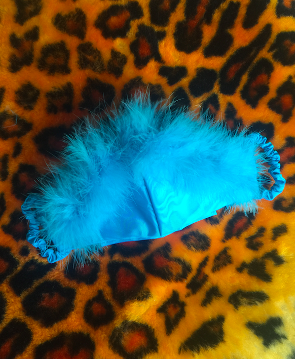 Teal Marabou Mask