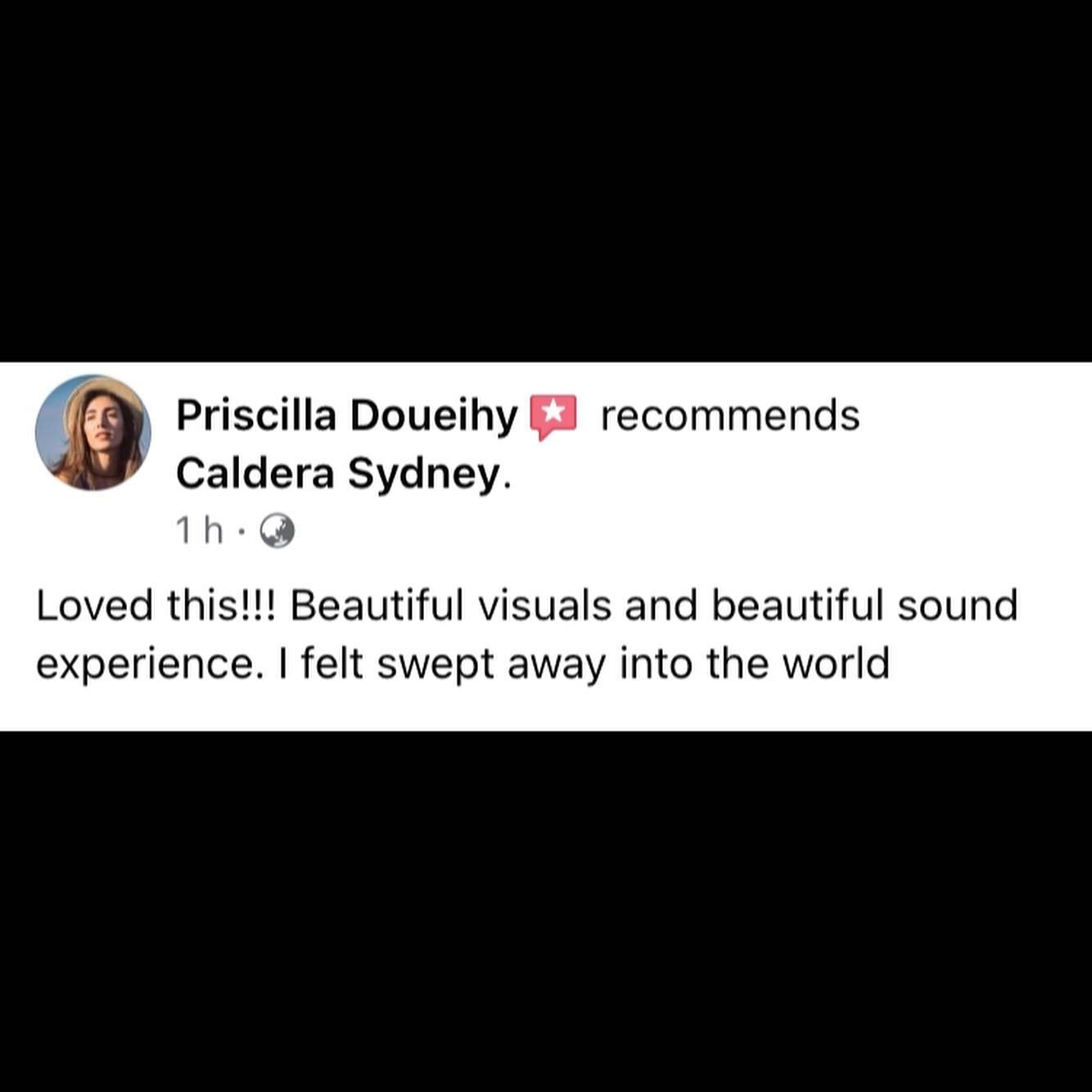 A selection of audience reviews for Caldera 360. Thanks to everyone who has checked it out so far - everyone else, head to https://360.caldera.sydney for half an hour of exploring 🔥
.
.
.
#reviews #online #digitalart #immersive #360 #exhibition #cal