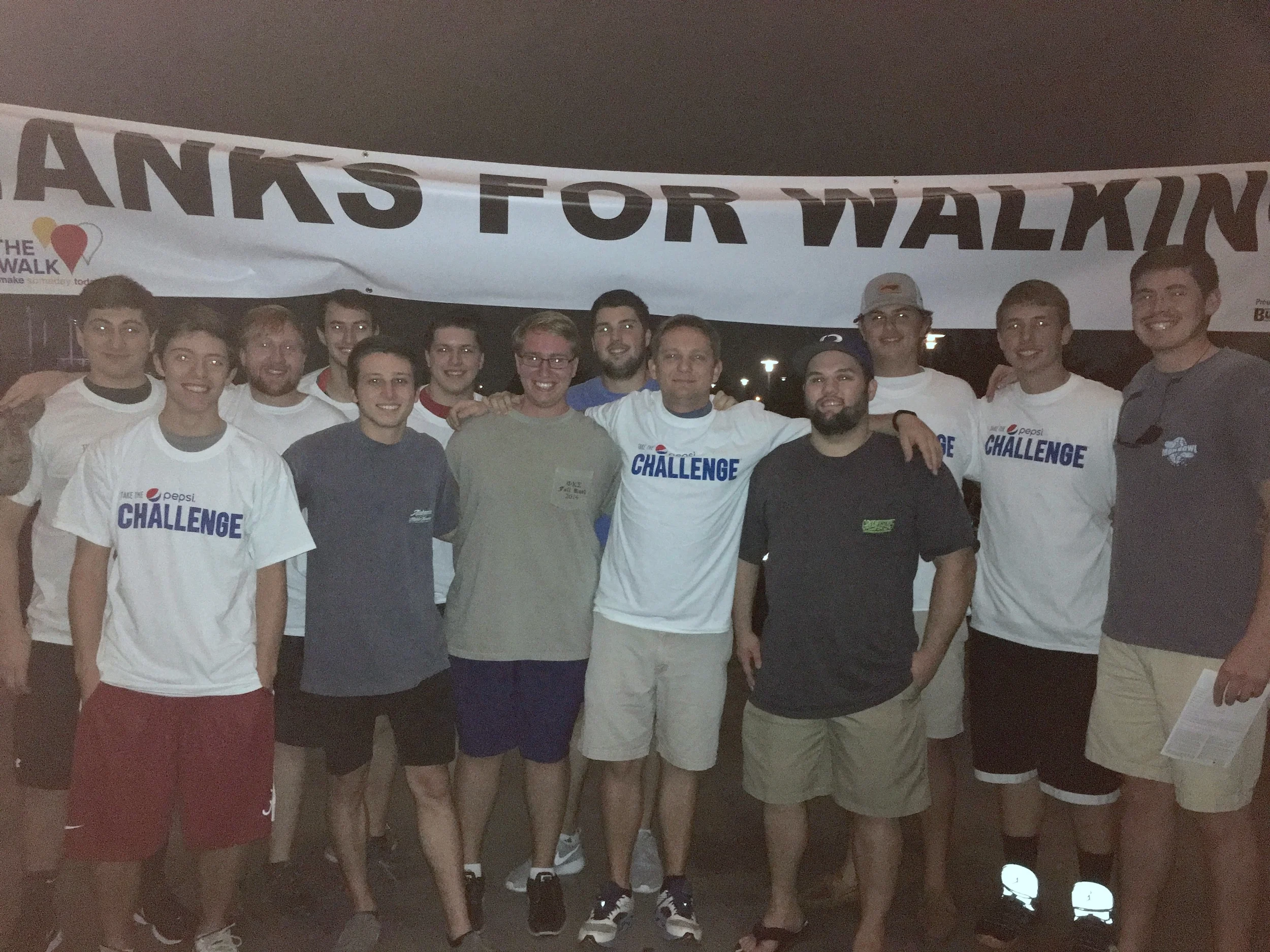 The finish line of Light The Night Walk in Birmingham, AL.
