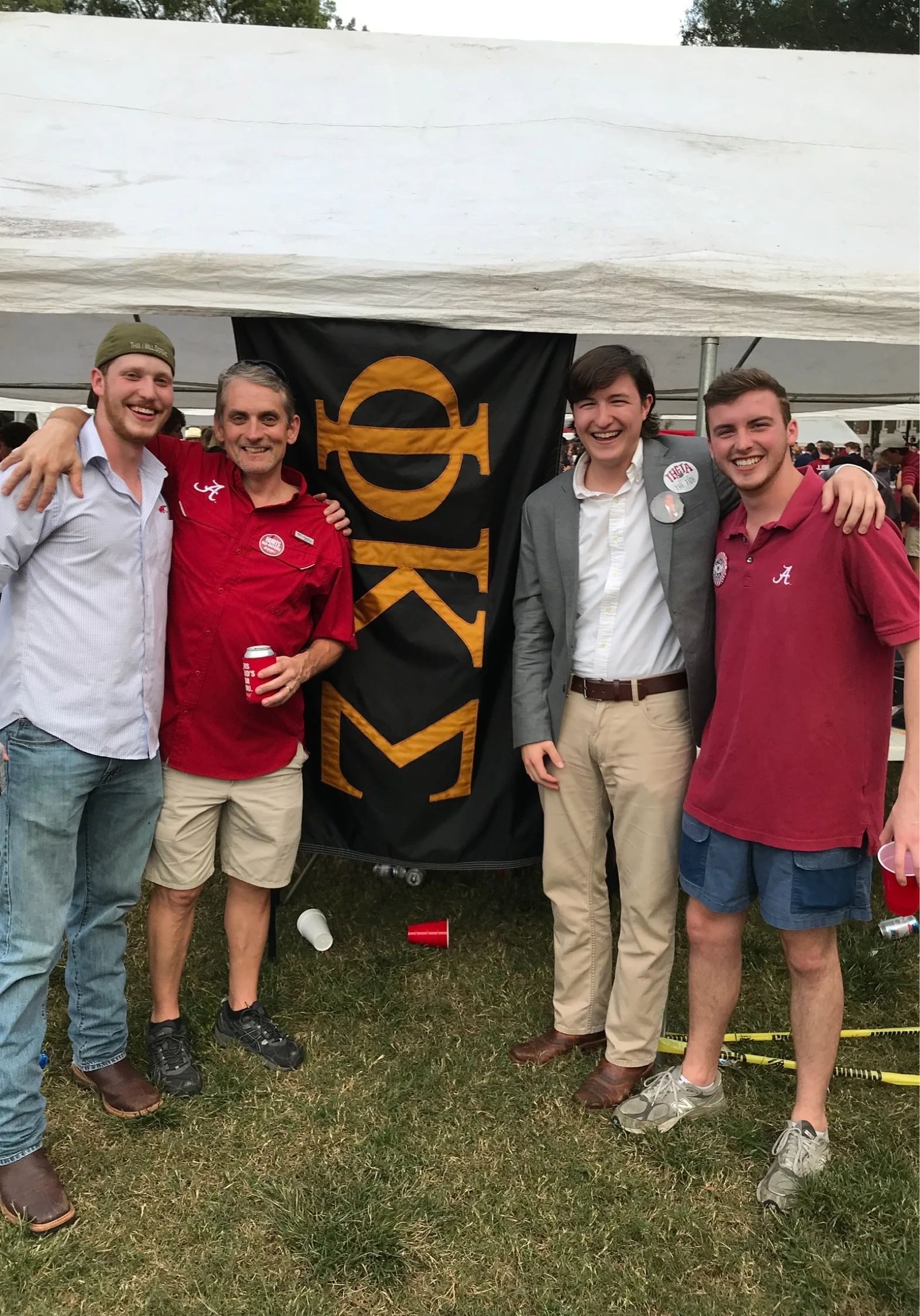 An Alpha Xi (Purdue) alumnus visits our tailgate