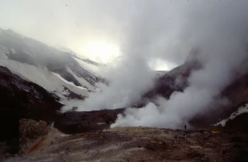 Mutnovskaya volcano - a freakish world of fire and ice on Russia's Kamchatka Peninsula.&nbsp;