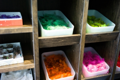 Mr. Meboso's fly tying materials.&nbsp;