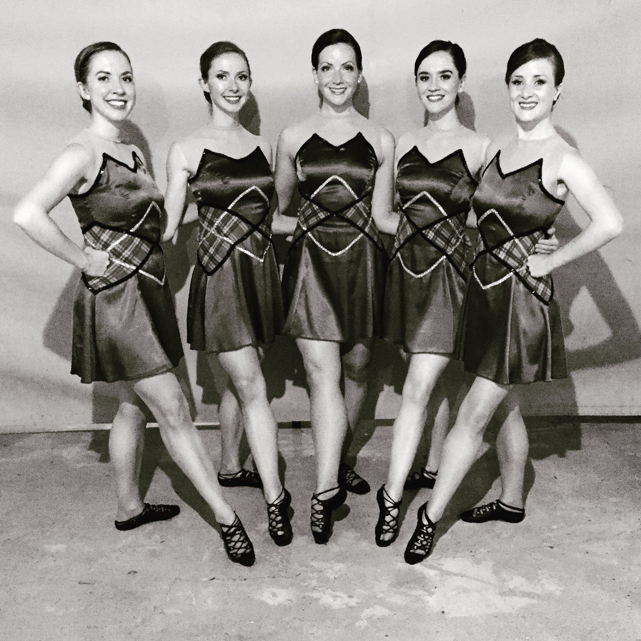 Posing together after Glengarry Highland Games performance, July 2015