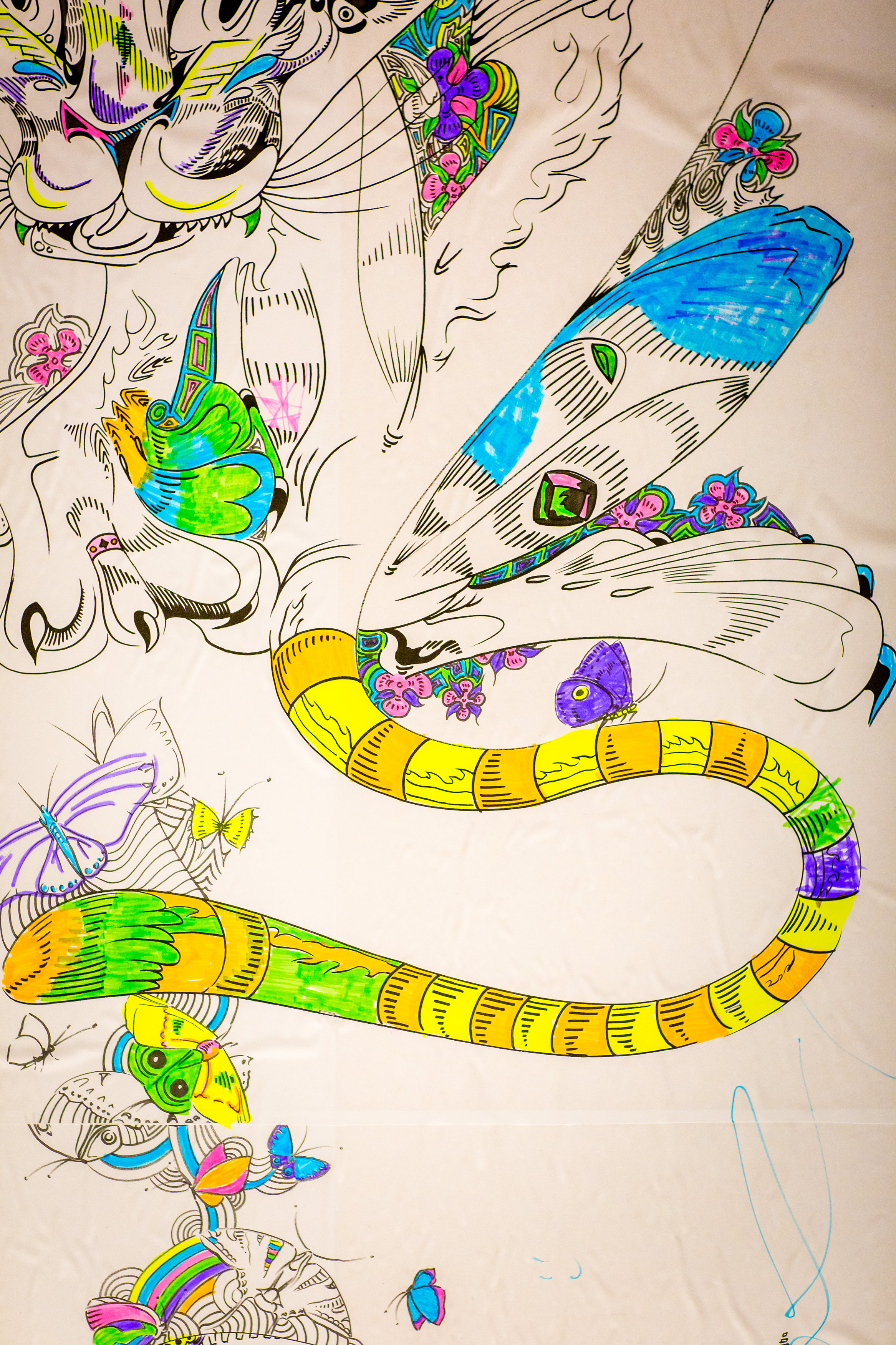 OrlandoCreativeCityProject2015-ColoringBoxbyChristyMcCutchendrawingsartcolorfulneonpantherswanbearanole56.jpg