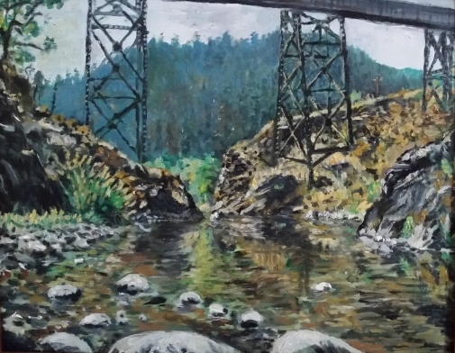 Graves Creek, oil on canvas panel, 12" x 15"