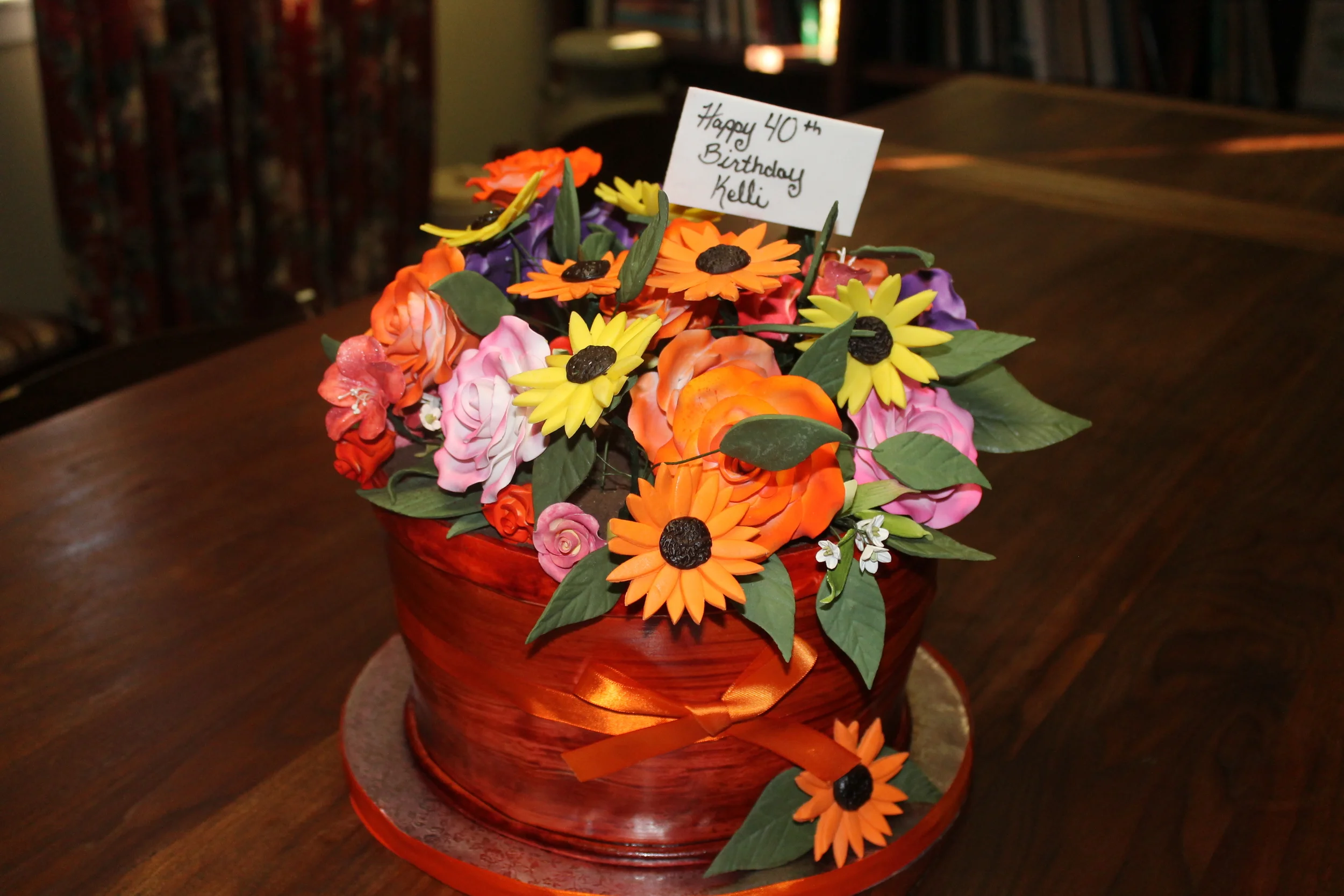 Flower pot cake