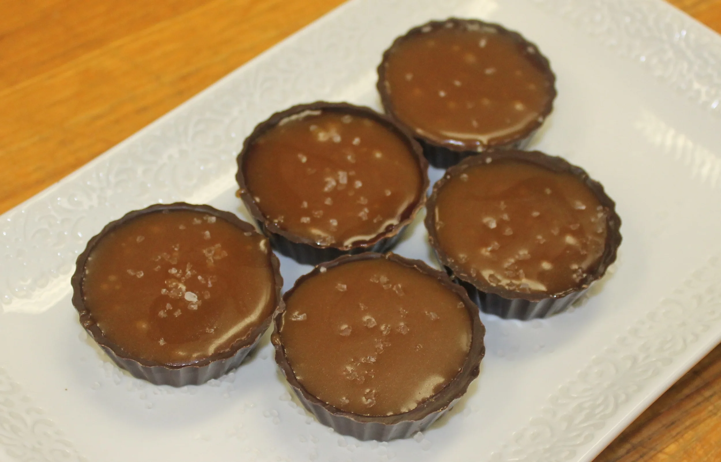 salted caramel chocolate cups