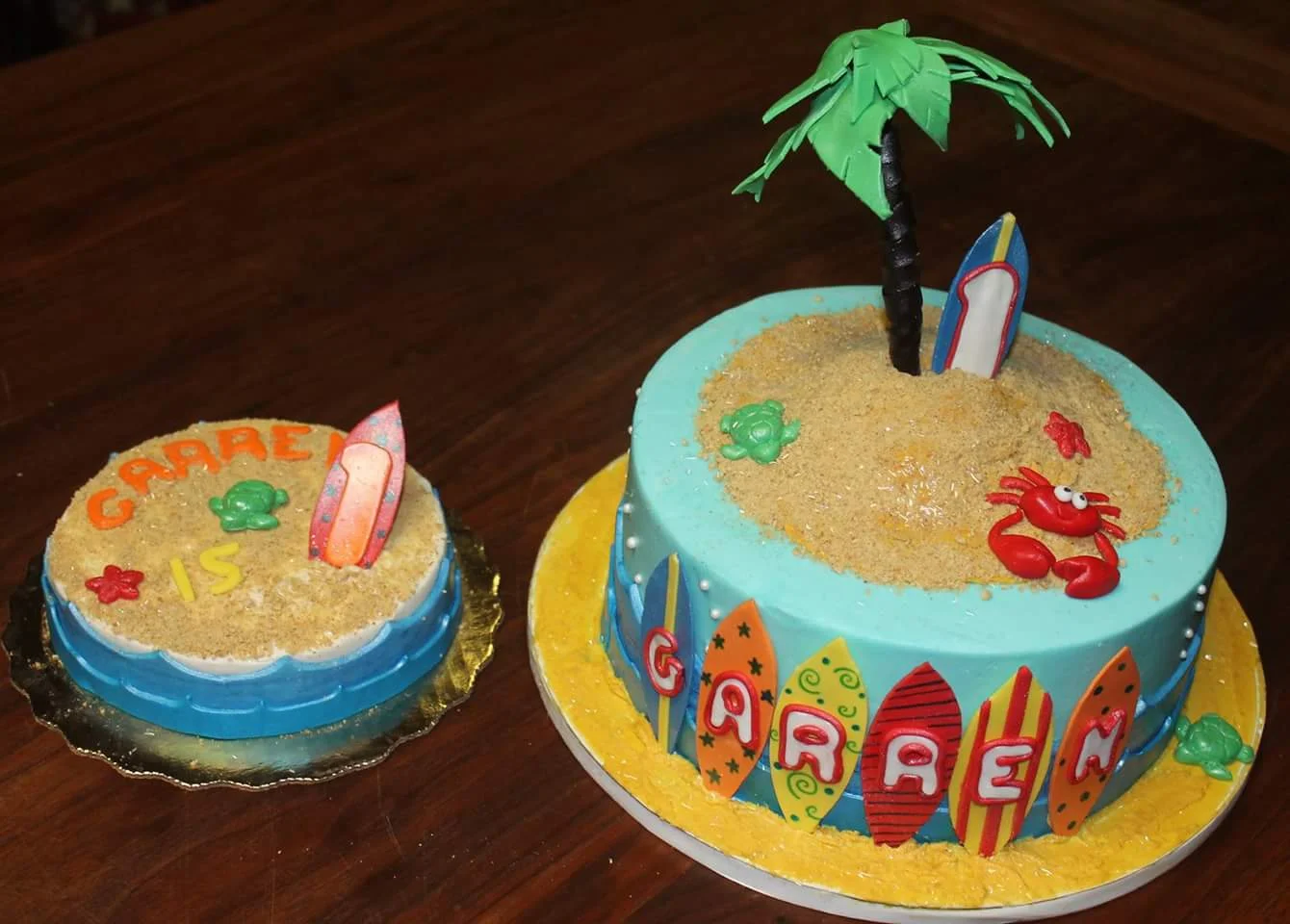 surfboard themed 1st birthday