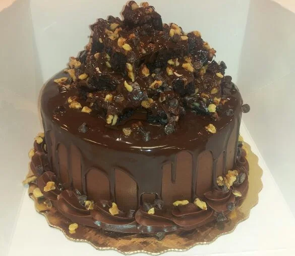 Chocolate brownie overload cake