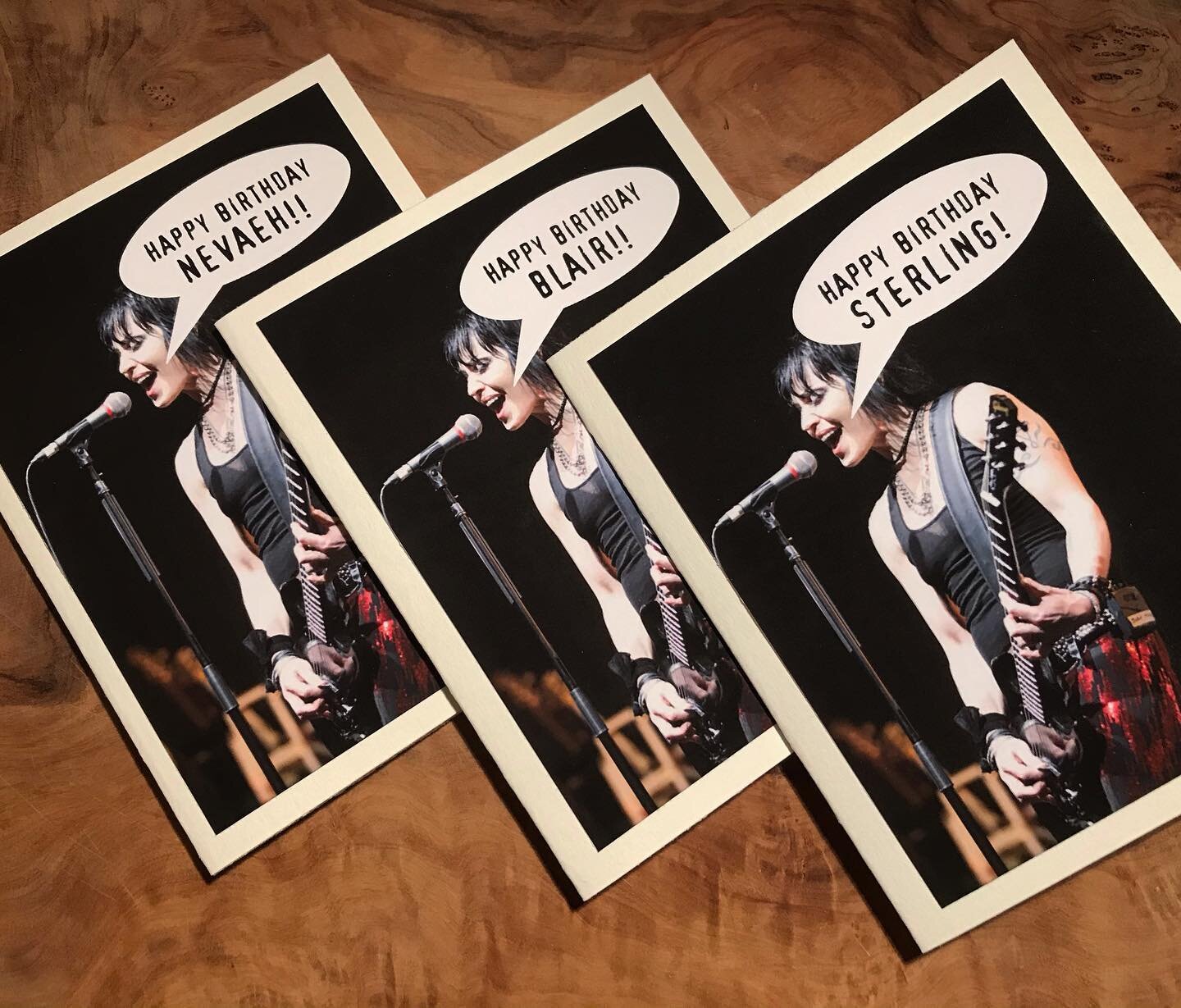 Is it #JoanJett appreciation day?? I just received THREE custom, personalized Joan Jett cards within 2 hours. #YouDriveMeWild #joanjettandtheblackhearts #CherryBomb #80sobsessed #80schild