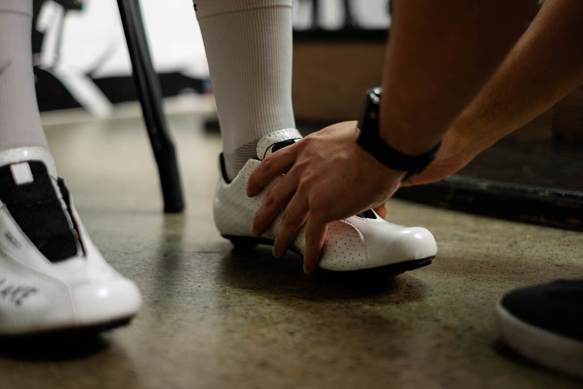 Why often get asked why you need an appointment to try on cycling shoes.

Fitting cycling shoes properly is technically demanding and time consuming.
The Pedaler at its heart is a health practice, not a retail outlet so this concept fits our skillset