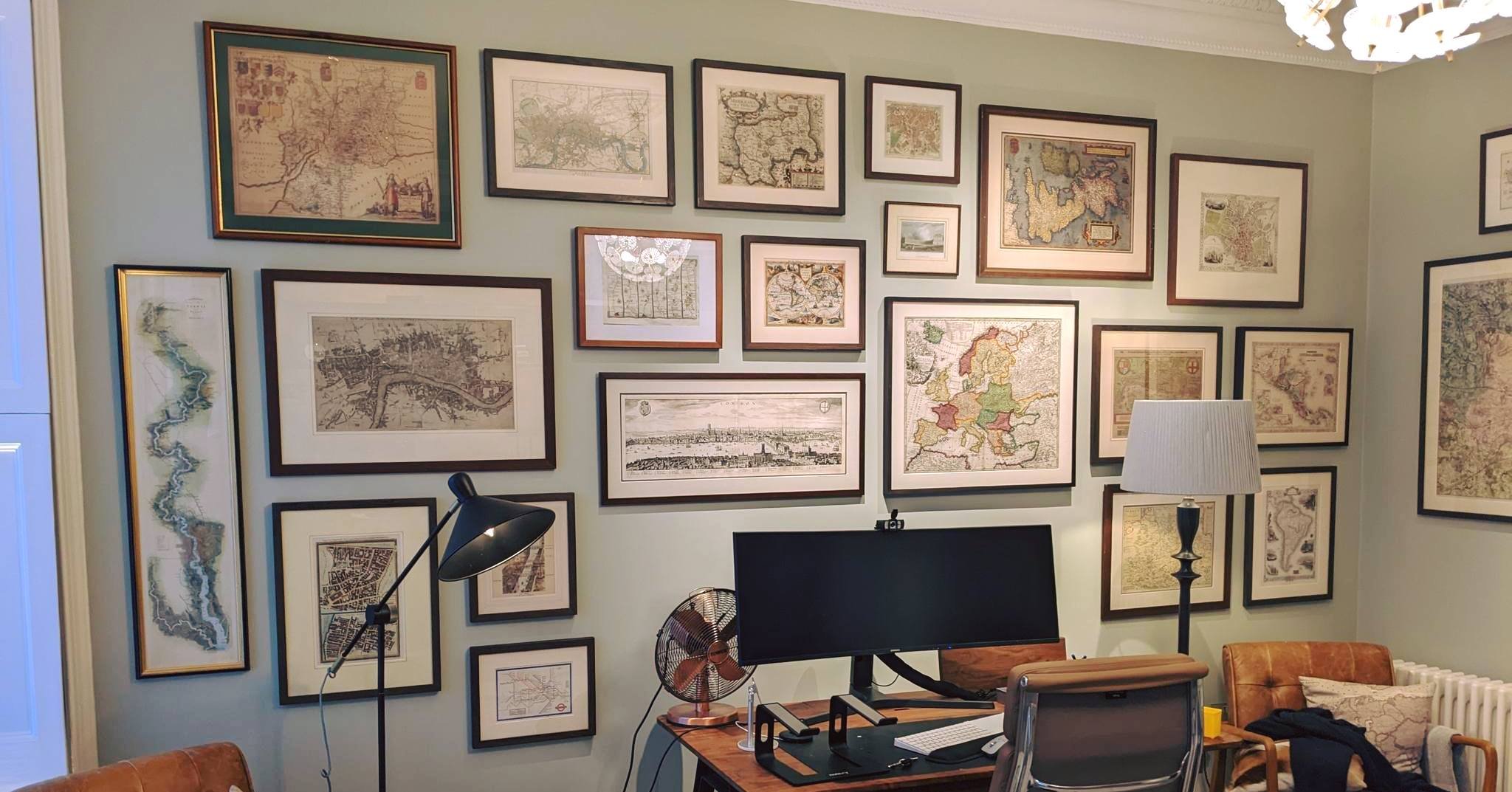 Collection of Cartography.

This client has spent years collecting maps, each with a different meaning to them. We love the challenge of curating and hanging eclectic collections such as this one with a variety of sizes, mouldings and mediums.

Do yo