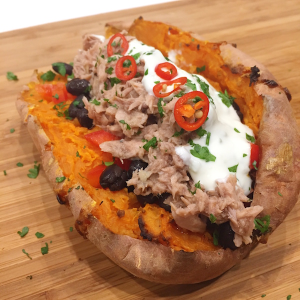 Tuna Stuffed Sweet Potato