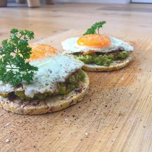 FRIED EGG RICE CAKES