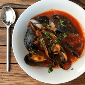 TOMATO MUSSELS AND BAKED WHOLE SNAPPER