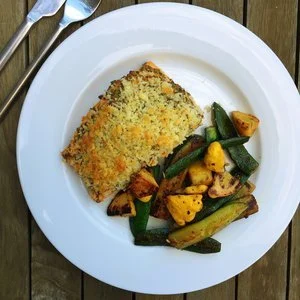 PANKO-CRUSTED HONEY MUSTARD SALMON
