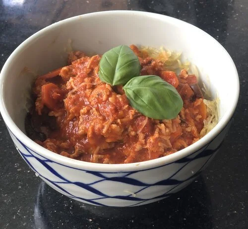 TURKEY BOLOGNESE + SPAGHETTI SQUASH