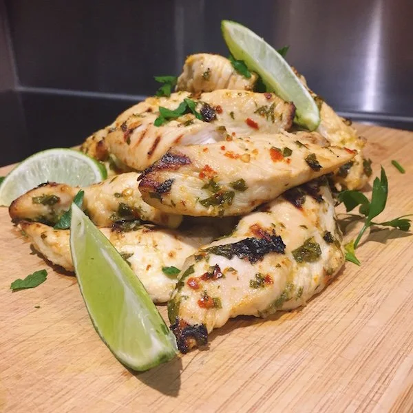 LIME AND CHILLI CHICKEN WITH BLACK RICE