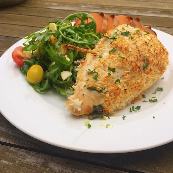 PANKO-CRUSTED STUFFED CHICKEN BREAST