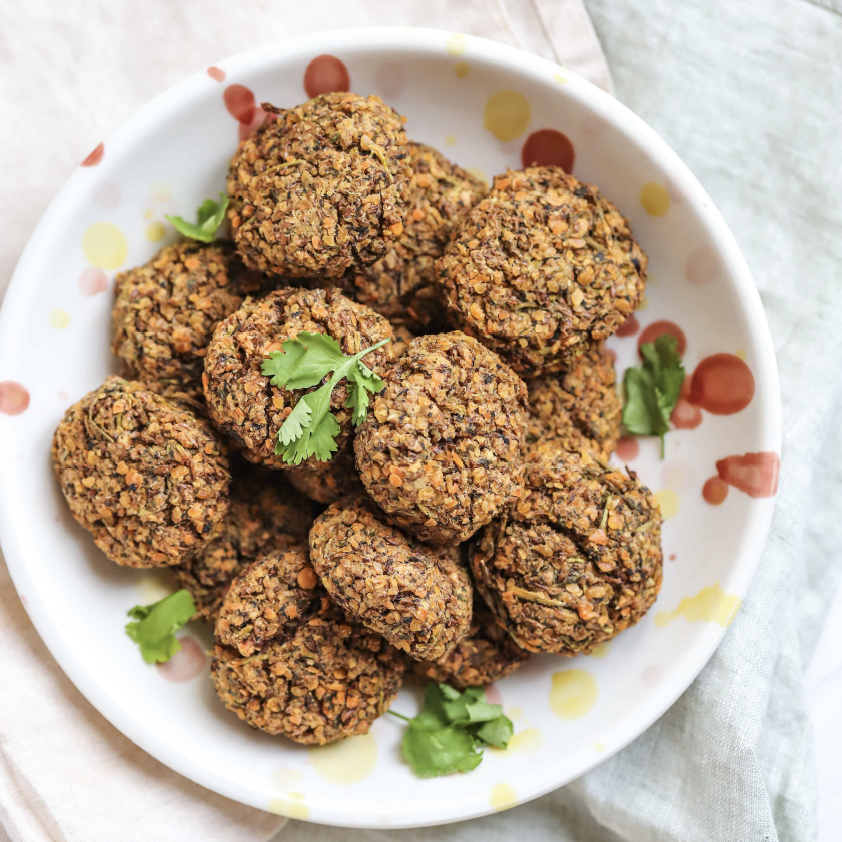 BAKED LENTIL FALAFELS