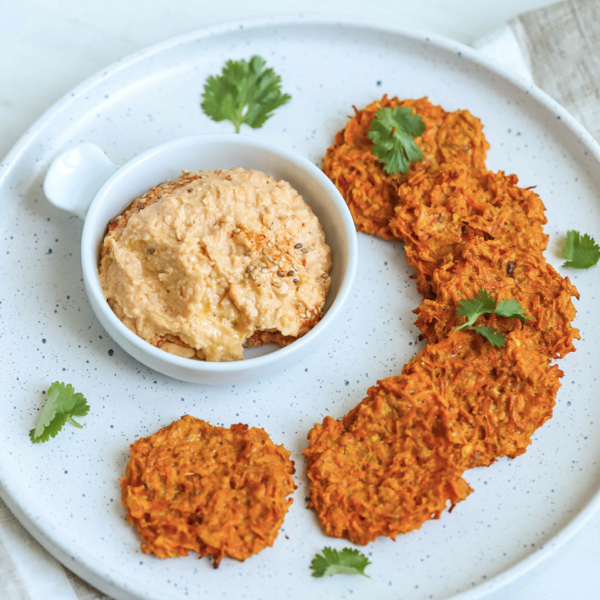 BAKED CARROT FRITTERS