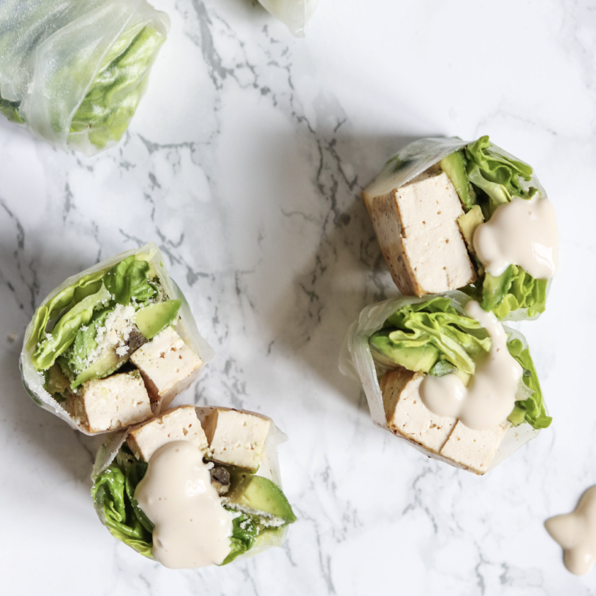 TOFU CAESAR SUMMER ROLLS