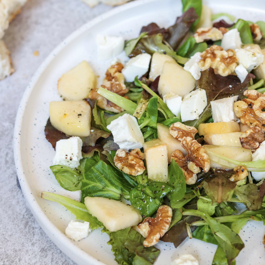GOATS CHEESE, PEAR AND WALNUT SALAD