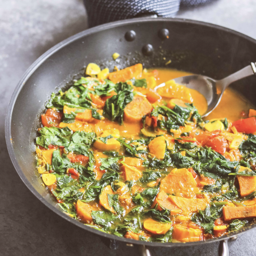 SWEET POTATO SAAG ALOO
