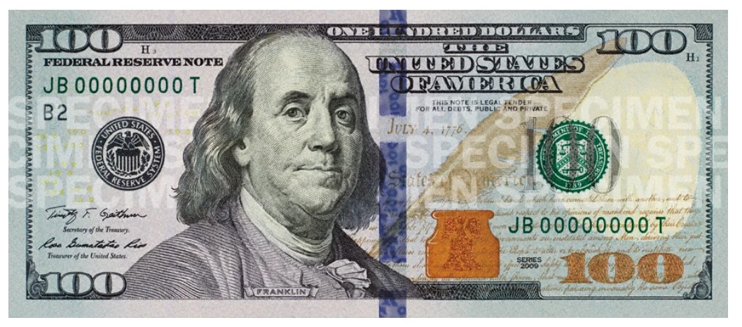 One hundred dollar bill