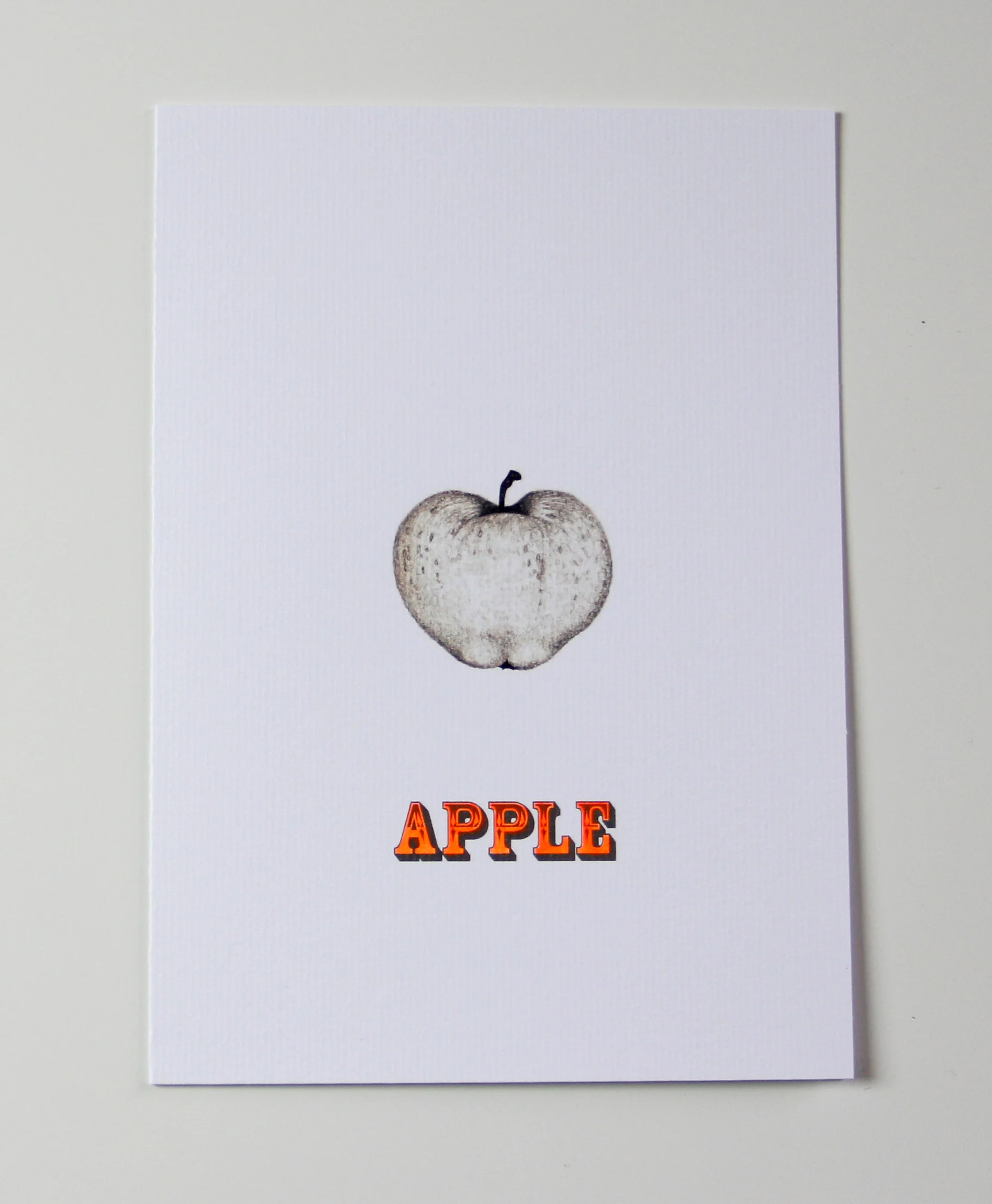 APPLE GLOW-IN-THE-DARK NEON CARD