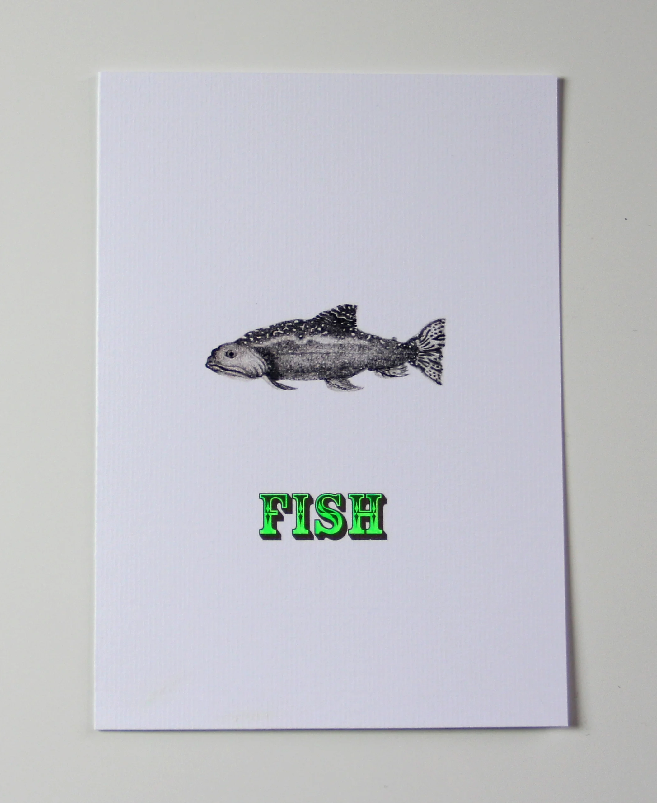 FISH GLOW-IN-THE-DARK NEON CARD